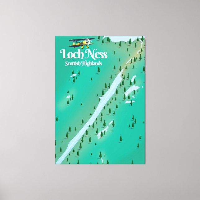 Impressão Em Tela Loch Ness Scottish Highlands viagem (Frente)