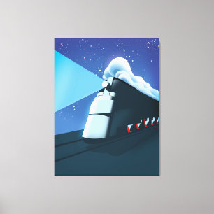 Impressão Em Tela Locomotiva Art Deco