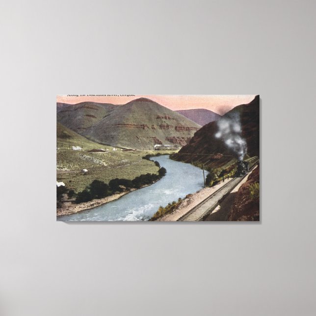 Impressão Em Tela Locomotivas a vapor na via (Frente)