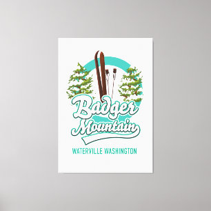 Impressão Em Tela logotipo da Badger Mountain Waterville Washington