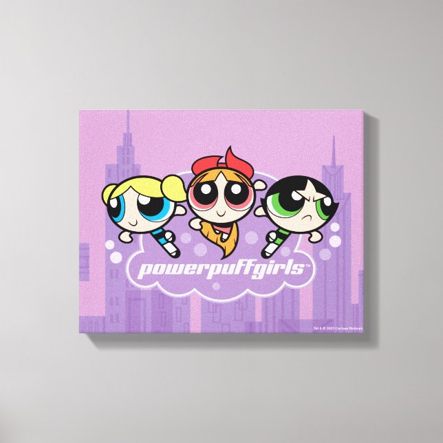 Impressão Em Tela Logotipo da equipe de garotas Powerpuff (Frente)