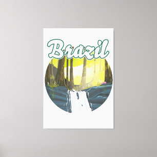 Impressão Em Tela logotipo da Floresta Amazônica brasileira