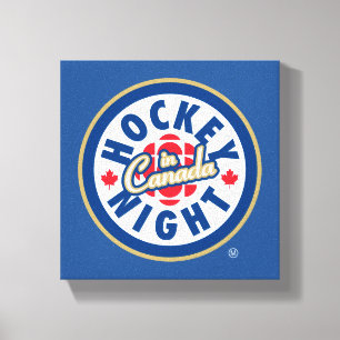 Impressão Em Tela Logotipo da noite de hóquei no Canadá
