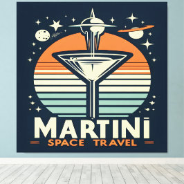 Impressão Em Tela Logotipo de remoção do Viagem de espaço Martini