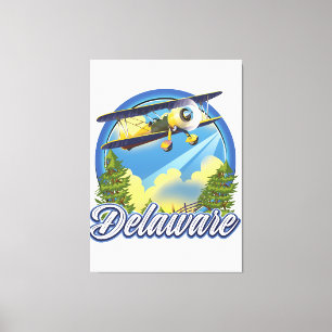 Impressão Em Tela logotipo de viagem de Delaware