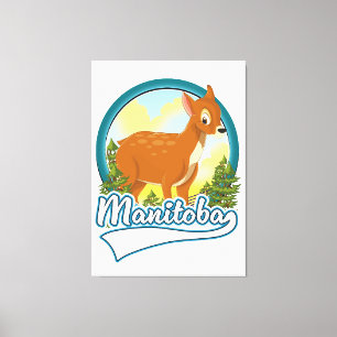 Impressão Em Tela logotipo de viagem de Manitoba Canadá