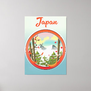 Impressão Em Tela logotipo de viagem Japão