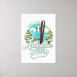 Impressão Em Tela logotipo do Arapahoe Basin Utah ski