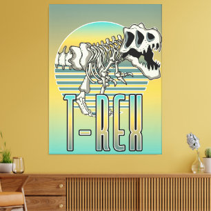 Impressão Em Tela Logotipo do desenho animado T-REX