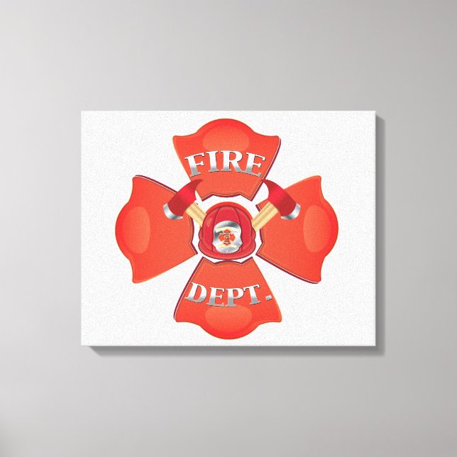 Impressão Em Tela Logotipo do Fire Dept (Frente)