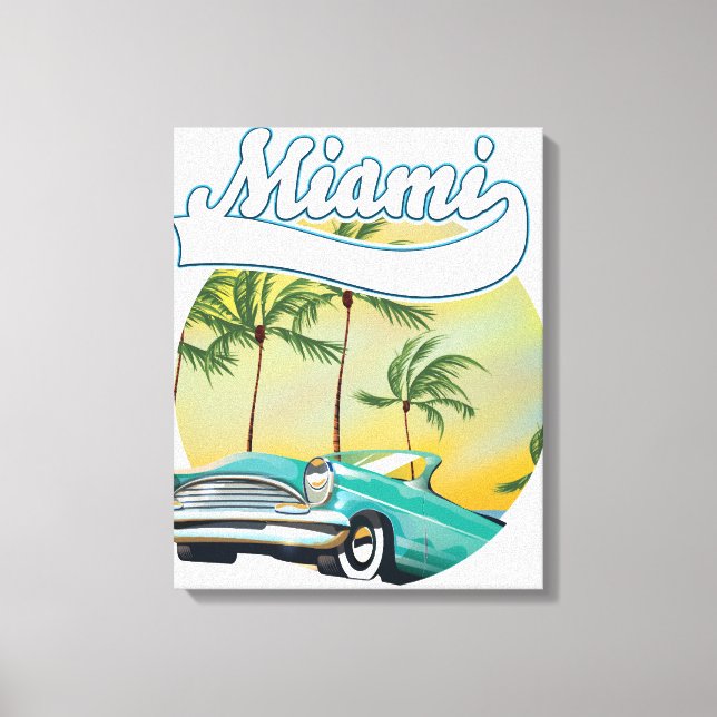 Impressão Em Tela logotipo do Miami Sunset (Frente)