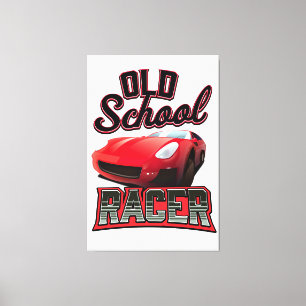 Impressão Em Tela Logotipo do Old School Racer