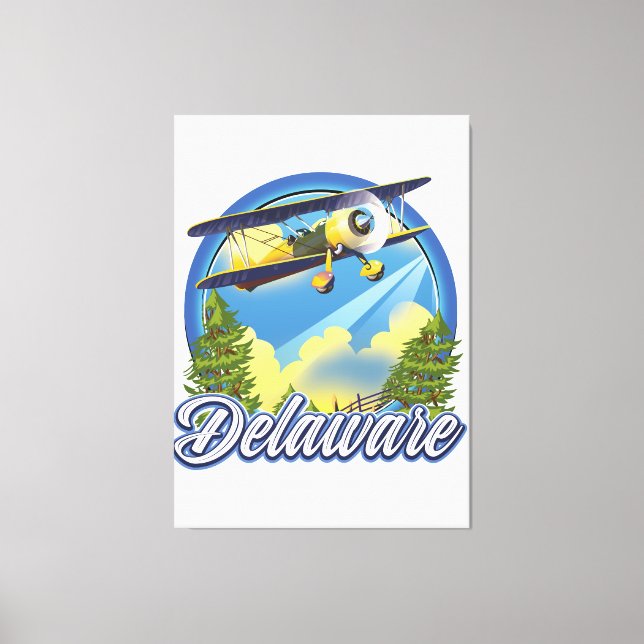 Impressão Em Tela Logotipo do viagem Delaware (Frente)