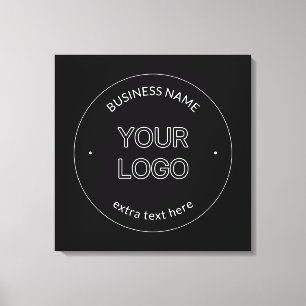 Impressão Em Tela Logotipo Editável e Nome da Empresa   Preto