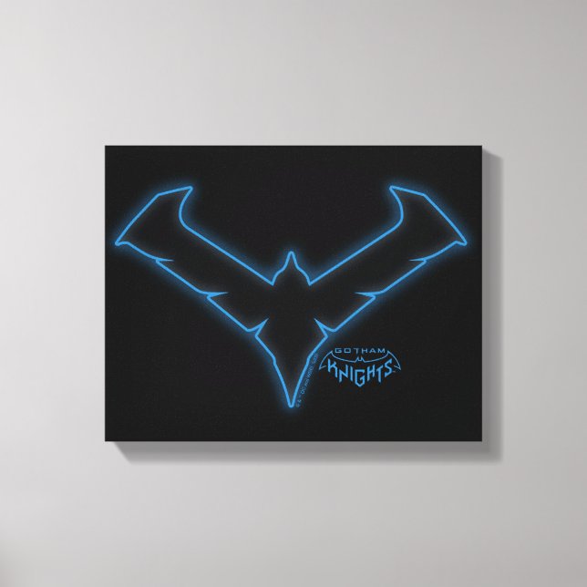 Impressão Em Tela Logotipo Noturno Gotham Knights (Frente)