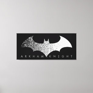 Impressão Em Tela Logotipo Pixel do Cavaleiro do Batman Arkham