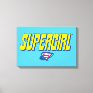 Impressão Em Tela Logotipo Pop Supergirl