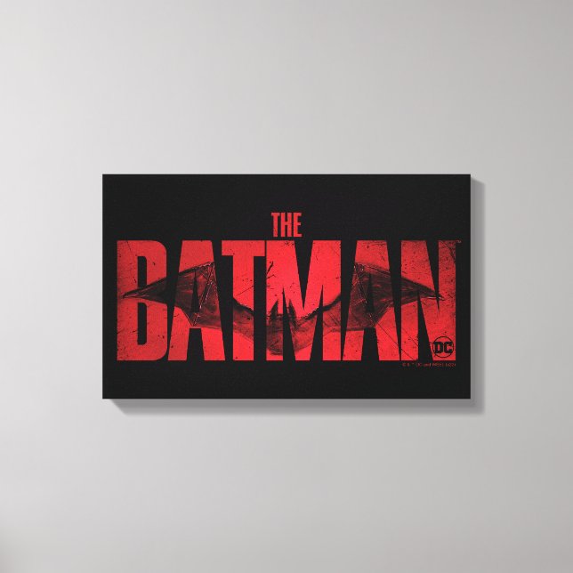 Impressão Em Tela Logotipo Teatral Batman (Frente)