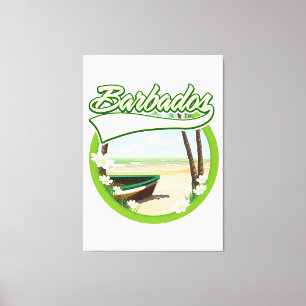 Impressão Em Tela logotipo Viagem Barbados