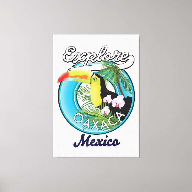 Impressão Em Tela Logotipo viagem do Oaxaca Mexico (Frente)