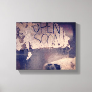 Impressão Em Tela Loja abandonada com deterioração logo do sinal