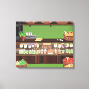 Impressão Em Tela Loja dos Greengrocers