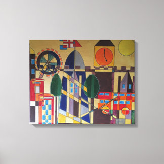 Impressão Em Tela Londres Acrylc Cubism