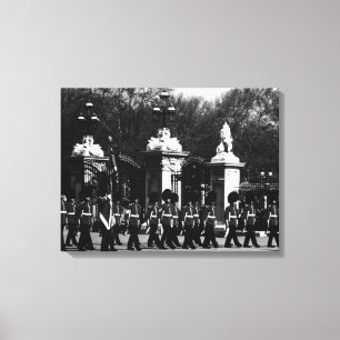 Impressão Em Tela Londres Antiga Troca da guarda Palácio de Buckingh