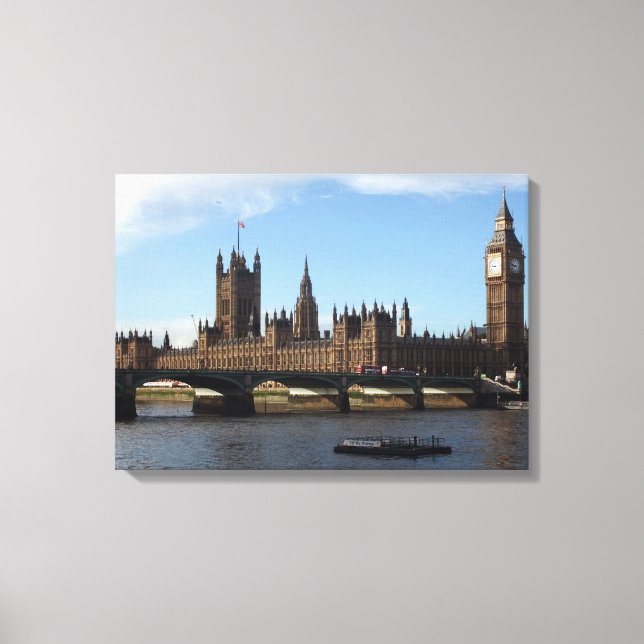 Impressão Em Tela Londres Casas do Parlamento (Frente)