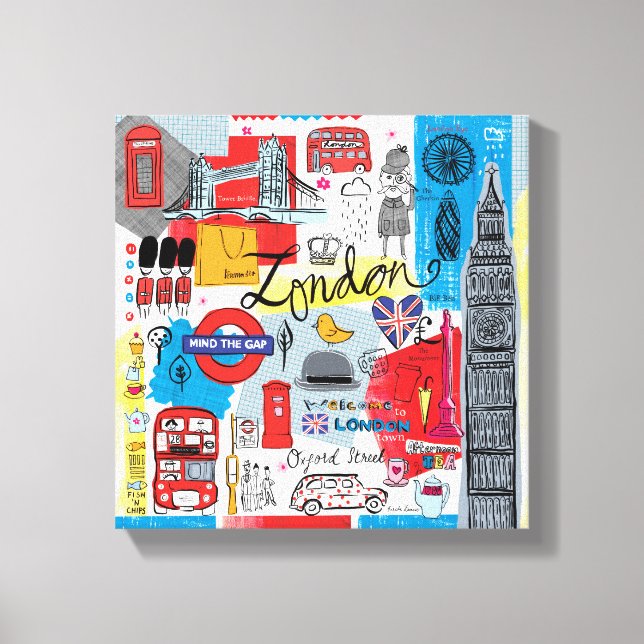Impressão Em Tela Londres, Inglaterra (Frente)