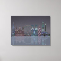 Londres Skyline Night Refletions