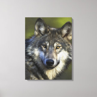 Impressão Em Tela Lone Cinza Wolf