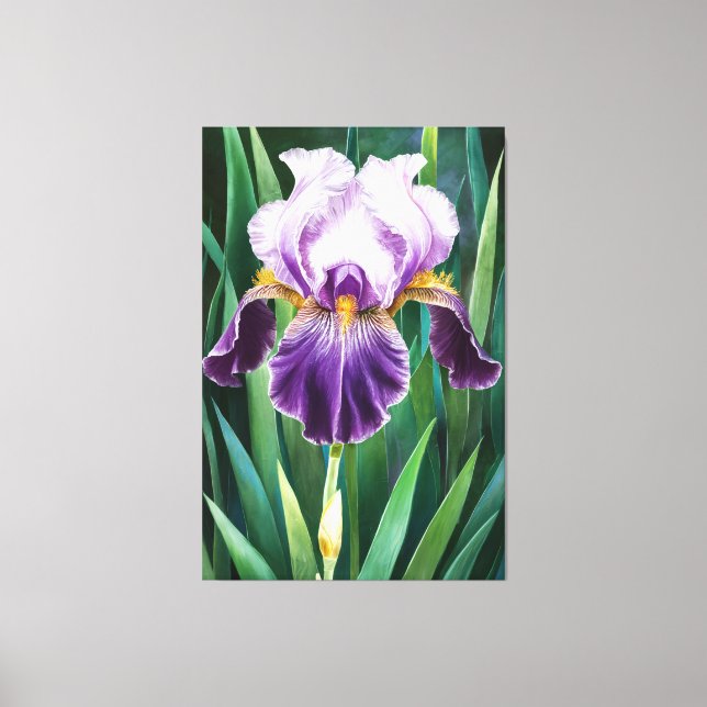 Impressão Em Tela *~* Lone Iris Flower Artsy Iris Painting AP84 (Frente)