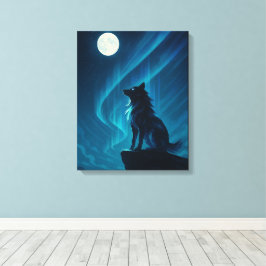Impressão Em Tela Lone Wolf Wall Art – Moonlight Spirit