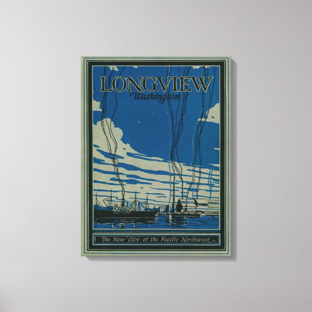 Impressão Em Tela Longview, Poster de publicidade em Washington (Frente)