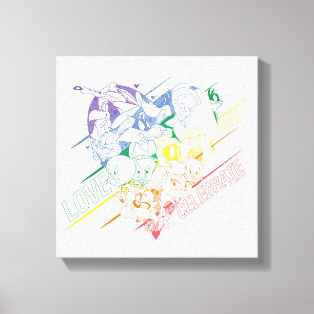 Impressão Em Tela LOONEY TUNES™ - Love and Celebrate (Frente)