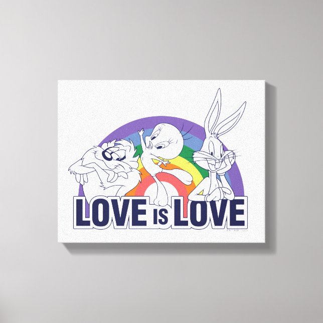 Impressão Em Tela LOONEY TUNES™ - Love Is Love (Frente)