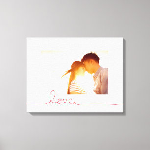 Impressão Em Tela Loopy Love Heart String Simple Knot Foto Moderna