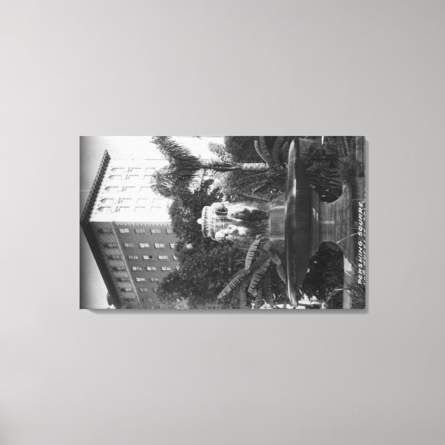 Impressão Em Tela Los Angeles, CA View of Perishing Square (Frente)