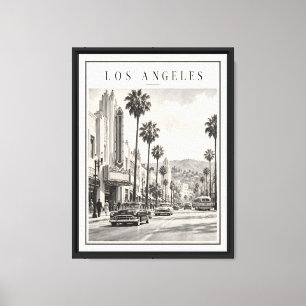 Impressão Em Tela Los Angeles Califórnia Vintage dos anos 1950
