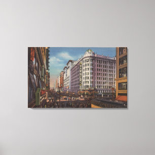 Impressão Em Tela Los Angeles, CAView de Warner Bros. no 7o St.