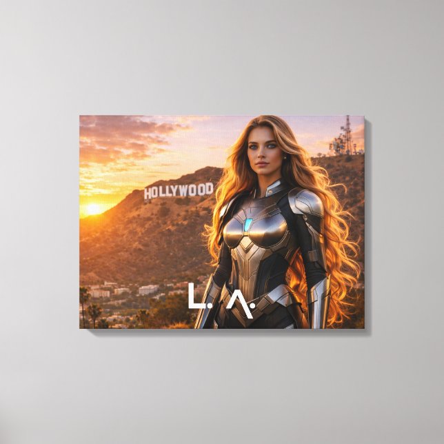 IMPRESSÃO EM TELA LOS ANGELES - LA (Frente)