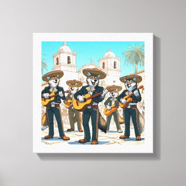 Impressão Em Tela Los Coyotes Mariachi  (Frente)