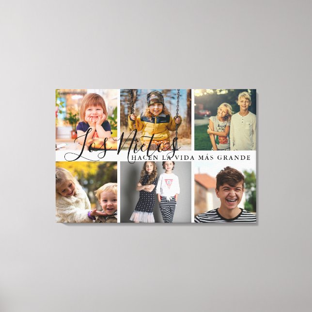 Impressão Em Tela Los Nietos Hacen La Vida Más Grande Avô Presente (Frente)
