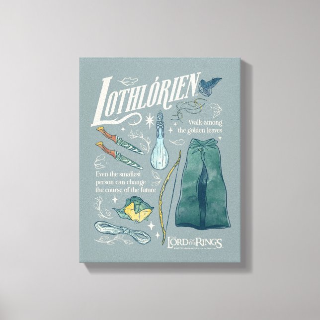 Impressão Em Tela LOTHLORIEN™ Watercolor Collage Graphic (Frente)