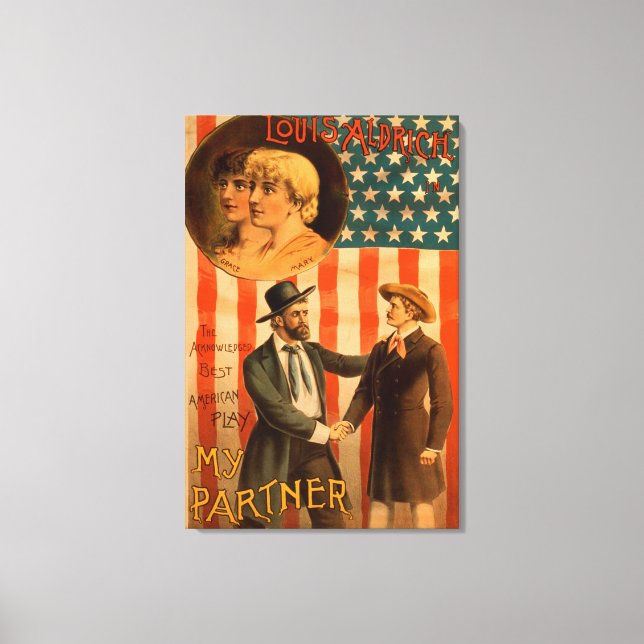 Impressão Em Tela Louis Aldrich no meu parceiro de teatro (Frente)