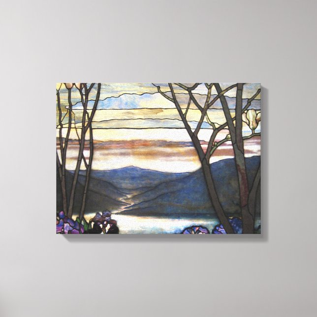 Impressão Em Tela Louis Comfort Tiffany - Vidro Estreito 4 Magnolias (Frente)