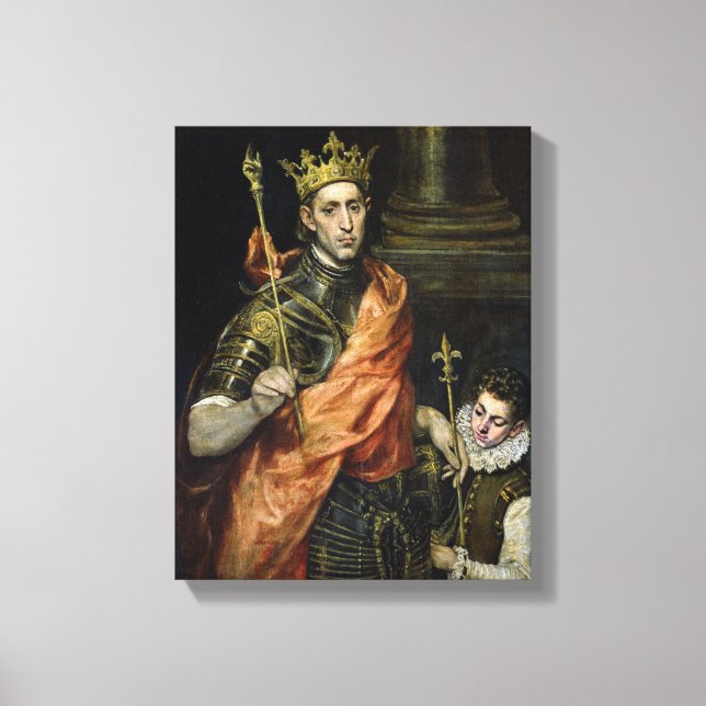 Impressão Em Tela Louis e sua página, c.1585-90 (Frente)