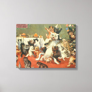 Impressão Em Tela Louis Wain Felry Natal