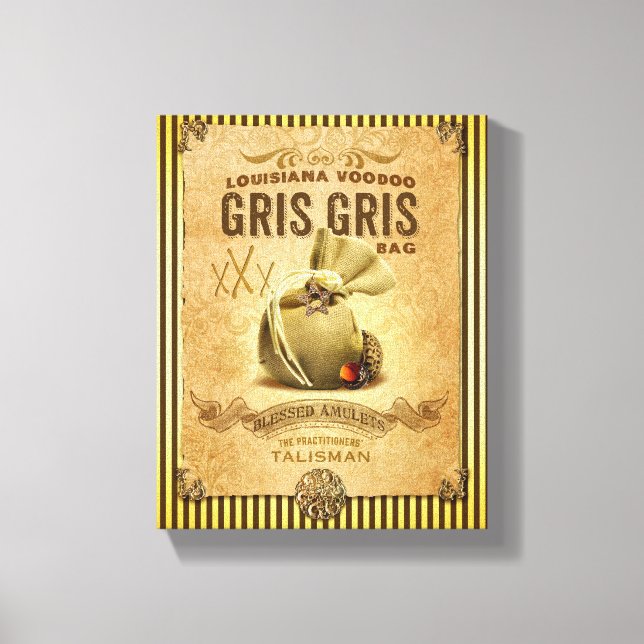 Impressão Em Tela Louisiana New Orleans Gris Gris Voodoo Bag (Frente)